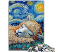 1000 Piece Jigsaw Puzzles for Adults Gifts Alpaca Night Sky for And from 14 Years And over Play Toys Because It Is Ideal As A Gift for The Whole Family 26x38cm
