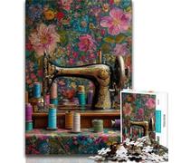 1000 Piece Jigsaw Puzzles for Adults Gifts Ancient Sewing Machine Teenager Puzzles,Educational Games DIY Toys Great Gifts And Toys (size 75x50cm)