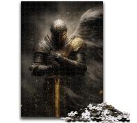 1000 Piece Jigsaw Puzzles for Adults Gifts Angel Warrior Knight Teenager Puzzles,Family Entertainment Toys with Matching Poster And Trivia Sheet (50x75cm)