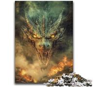 1000 Piece Jigsaw Puzzles for Adults Gifts Angry Dragon Artistic Wall Decor & Birthday Gift Idea for Friends, Home Office 50x75cm
