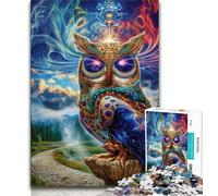1000 Piece Jigsaw Puzzles for Adults Gifts Animal Fantasy Owl Teenager Puzzles,Artistic Wall Decor & Birthday Gift Idea for Friends, Home Office (size 38x26cm)