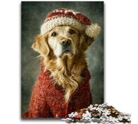 1000 Piece Jigsaw Puzzles for Adults Gifts Animal Golden Retriever Family Entertainment Toys Educational Game for Birthday, Chrismas for Ages 14+ 50x75cm