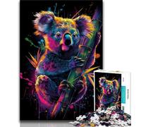 1000 Piece Jigsaw Puzzles for Adults Gifts Animal Koala Teenager Puzzles,Family Entertainment Toys with Matching Poster And Trivia Sheet 38x26cm
