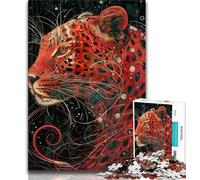 1000 Piece Jigsaw Puzzles for Adults Gifts Animal Leopard Teenager Puzzles,Family Educational Games Home Decoration Gift (size 75x50cm)