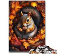 1000 Piece Jigsaw Puzzles for Adults Gifts Animal Squirrel Teenager Puzzles,Family Entertainment Toys with Matching Poster And Trivia Sheet (50x75cm)