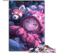 1000 Piece Jigsaw Puzzles for Adults Gifts Anime Red Panda Girl, Suitable for People Aged 14 And Above Educational Games Secret Santa Gifts (Size 26x38cm)