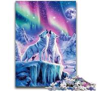 1000 Piece Jigsaw Puzzles for Adults Gifts Arctic Wolf Puzzles for Adults,Unique Birthday And Gifts for And Age 14 Years Up (75x50cm)