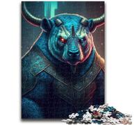 1000 Piece Jigsaw Puzzles for Adults Gifts Armored Bull Bear for And from 14 Years And over Play Toys Because It Is Ideal As A Gift for The Whole Family 50x75cm