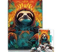 1000 Piece Jigsaw Puzzles for Adults Gifts Art Animal Sloth Puzzles for Adults,Educational Toy Funny Family Games Unique Home Decor (size 75x50cm)