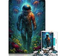 1000 Piece Jigsaw Puzzles for Adults Gifts Astronaut Art Teenager Puzzles,Artistic Wall Decor & Birthday Gift Idea for Friends, Home Office (size 75x50cm)