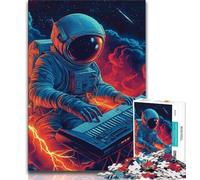 1000 Piece Jigsaw Puzzles for Adults Gifts Astronaut Playing Music 1000 Pieces for Adults,Challenging Difficult Deal As Gifts for The Whole Family (size 38x26cm)