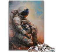 1000 Piece Jigsaw Puzzles for Adults Gifts Astronaut Praying Teenager Jigsaw,Artistic Wall Decor & Birthday Gift Idea for Friends, Home Office (38x26cm)