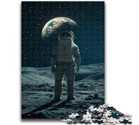 1000 Piece Jigsaw Puzzles for Adults Gifts Astronauts on The Moon Teenager Puzzles,Family Entertainment Toys with Matching Poster And Trivia Sheet (50x75cm)