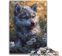1000 Piece Jigsaw Puzzles for Adults Gifts Autumn Wolf Learning Educational Toy for Is Ideal As A Gift for The Whole Family 26x38cm