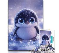 1000 Piece Jigsaw Puzzles for Adults Gifts Baby Penguin Adult Puzzles,Staycation Kill Time with Fully Interlocking Randomly Shaped Pieces 75x50cm