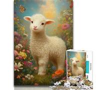 1000 Piece Jigsaw Puzzles for Adults Gifts Baby Sheep,Decompressing Intellectual Educational Toy Birthday Present,Gifts 38x26cm