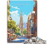 1000 Piece Jigsaw Puzzles for Adults Gifts Barcelona Spain Travel Family Entertainment Toys Educational Game for Birthday, Chrismas for Ages 14+ (size 50x70cm)