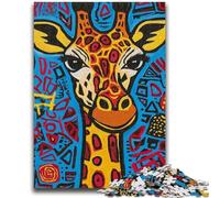 1000 Piece Jigsaw Puzzles for Adults Gifts Basquiat Giraffe Adult Jigsaw,Challenging Game Gifts for Is Ideal As A Gift for The Whole Family (38x26cm)