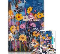1000 Piece Jigsaw Puzzles for Adults Gifts Basquiat-style Flowers,Educational Games Home Decoration for Is Ideal As A Gift for The Whole Family (75x50cm)
