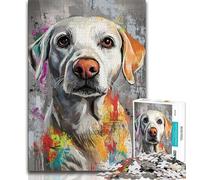 1000 Piece Jigsaw Puzzles for Adults Gifts Basquiat-style Labrador Adult Jigsaw,Quiz Game for Is Ideal As A Gift for The Whole Family (size 75x50cm)