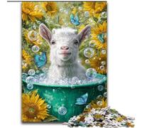 1000 Piece Jigsaw Puzzles for Adults Gifts Bathing Cow,Decompressing Intellectual Educational Toy Birthday Present,Gifts 38x26cm