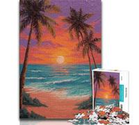 1000 Piece Jigsaw Puzzles for Adults Gifts Beach at Sunset,Challenging To Complete But Fun And Humorous Unique Birthday And Gifts (75x50cm)
