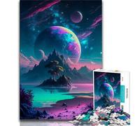 1000 Piece Jigsaw Puzzles for Adults Gifts Beach The Near Mountain Puzzles for Adults,Perfect for Game Nights, Colorful Toy for Home Gift (size 38x26cm)