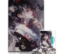 1000 Piece Jigsaw Puzzles for Adults Gifts Beautiful Anime Girl Adult Puzzles,Staycation Kill Time with Fully Interlocking Randomly Shaped Pieces 38x26cm