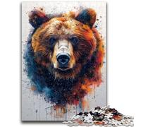 1000 Piece Jigsaw Puzzles for Adults Gifts Beautiful Brown Bear Learning Educational Toys Family Games Gifts for Friends And Family 26x38cm