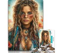 1000 Piece Jigsaw Puzzles for Adults Gifts Beautiful Female Dark Angel, Toys Educational Games Stress Relieving,with Fully Interlocking Randomly Shaped Pieces for And 14 Years Old 38x26cm