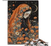 1000 Piece Jigsaw Puzzles for Adults Gifts Beautiful Girl with Flowers, Educational Toys for Is Ideal As A Gift for The Whole Family for And 14 Years Old (Size 50x75cm)