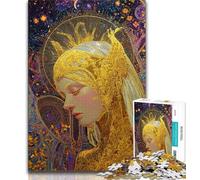 1000 Piece Jigsaw Puzzles for Adults Gifts Beautiful Golden Girl,Help The Brain Exercise Addictive Toys to Cultivate Patience Artists Collection,Fine Art 38x26cm