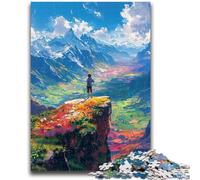 1000 Piece Jigsaw Puzzles for Adults Gifts Beautiful Mountain Flowers Adult Jigsaw,Fun Present & Activity for Home,Toy for Rainy Days (38x26cm)