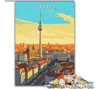 1000 Piece Jigsaw Puzzles for Adults Gifts Berlin Travel, Suitable for People Aged 14 And Above Challenging To Complete But Fun And Humorous Great Gift 50x75cm