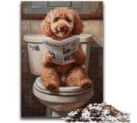 1000 Piece Jigsaw Puzzles for Adults Gifts Bernedoodle on The Toilet 1000 Pieces for Teenagers,Educational Games DIY Toys Great Gifts And Toys (38x26cm)