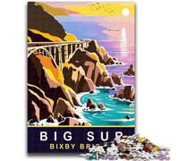 1000 Piece Jigsaw Puzzles for Adults Gifts Big Sur And Bixby Bridge Challenging To Complete But Fun And Humorous Educational Game for Birthday (size 50x75cm)