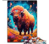 1000 Piece Jigsaw Puzzles for Adults Gifts Bison Standing In Mountain, for 14+ Challenging Game As A Gift for The Whole Family And Friends (Size 50x75cm)