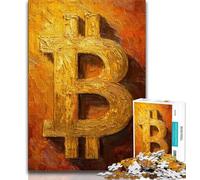1000 Piece Jigsaw Puzzles for Adults Gifts Bitcoin Logo Teenager Puzzles,Educational Games DIY Toys Great Gifts And Toys (size 38x26cm)