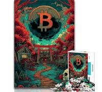 1000 Piece Jigsaw Puzzles for Adults Gifts Bitcoin Teenager Puzzles,Artistic Wall Decor & Birthday Gift Idea for Friends, Home Office (size 75x50cm)