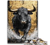 1000 Piece Jigsaw Puzzles for Adults Gifts Black Gold Bull 1000 Pieces for Adults,Educational Games Home Decoration Unique Home Decor And Gifts (75x50cm)