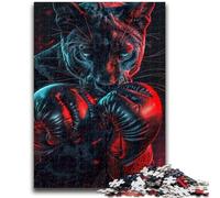 1000 Piece Jigsaw Puzzles for Adults Gifts Black Leopard Boxer Learning Educational Toy for Is Ideal As A Gift for The Whole Family 50x75cm