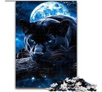 1000 Piece Jigsaw Puzzles for Adults Gifts Black Panther Under The Moon, Games Toys Gift Unique Birthday And Gifts for And Age 14 Years Up (Size 50x75cm)