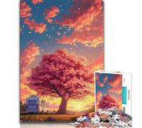 1000 Piece Jigsaw Puzzles for Adults Gifts Blooming Cherry Blossoms Puzzles for Teenagers,Educational Family Game Suitable for Desktop Decoration (size 75x50cm)