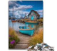 1000 Piece Jigsaw Puzzles for Adults Gifts Boats on Resort Island Learning Educational Toys Family Games Gifts for Friends And Family 50x75cm