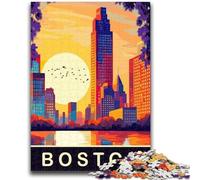 1000 Piece Jigsaw Puzzles for Adults Gifts Boston Massachusetts Puzzles for Teenagers,deal As Gifts for The Whole Family for Ages 14+ (50x75cm)