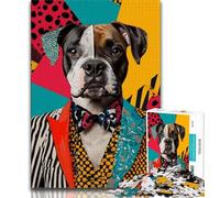 1000 Piece Jigsaw Puzzles for Adults Gifts Boxer Dog 1000 Pieces for Adults,is Ideal As Gifts for The Whole Family for Age 14 75x50cm
