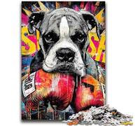 1000 Piece Jigsaw Puzzles for Adults Gifts Boxer Dog Suitable for Ages 14 And Up Suitable for Couples Gifts for Friends And Family 50x75cm