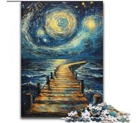 1000 Piece Jigsaw Puzzles for Adults Gifts Bridge Under The Night Sky, Educational Toys for Is Ideal As A Gift for The Whole Family for And 14 Years Old (Size 50x75cm)