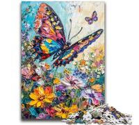 1000 Piece Jigsaw Puzzles for Adults Gifts Butterfly on The Flowers 1000 Pieces for Adults,Perfect for Game Nights, Colorful Toy for Home Gift (26x38cm)
