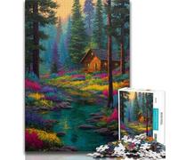 1000 Piece Jigsaw Puzzles for Adults Gifts Cabin in The Wood 1000 Pieces for Adults,is Ideal As Gifts for The Whole Family for Age 14 75x50cm
